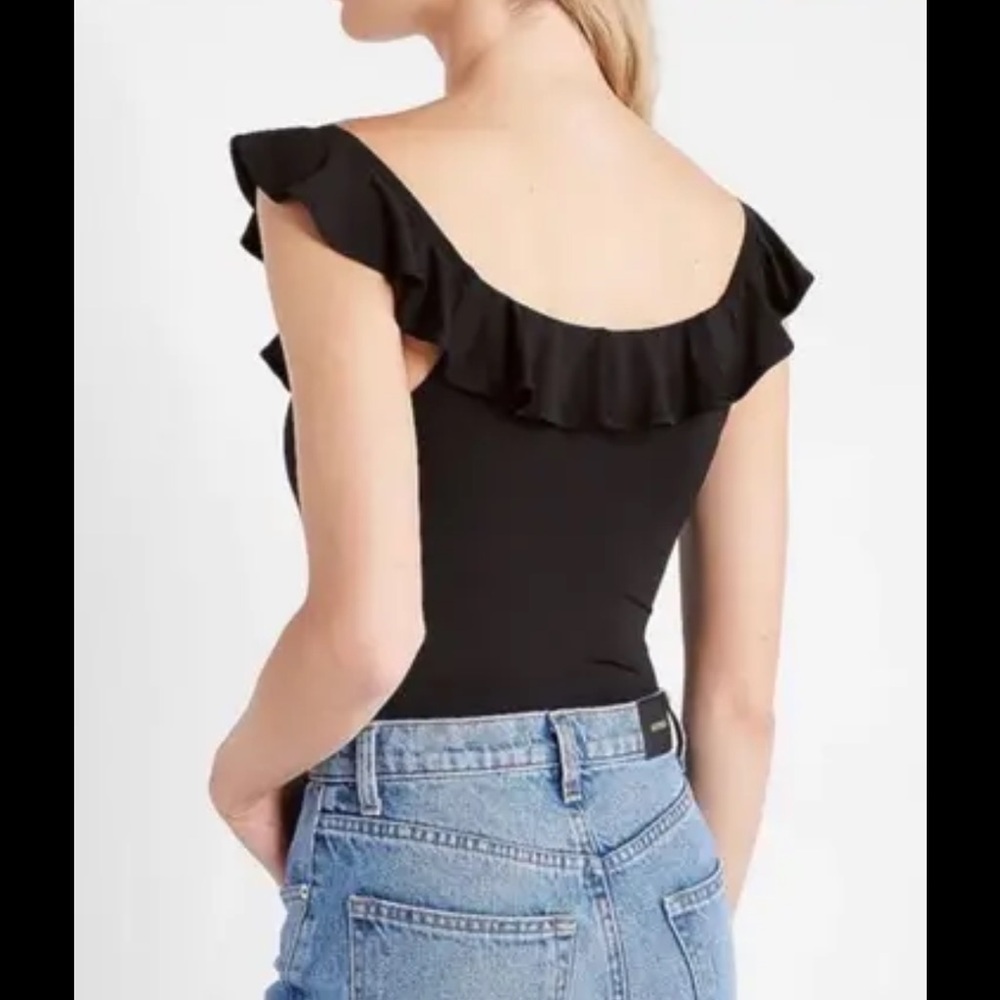 Zara Black Ruffle Bodysuit